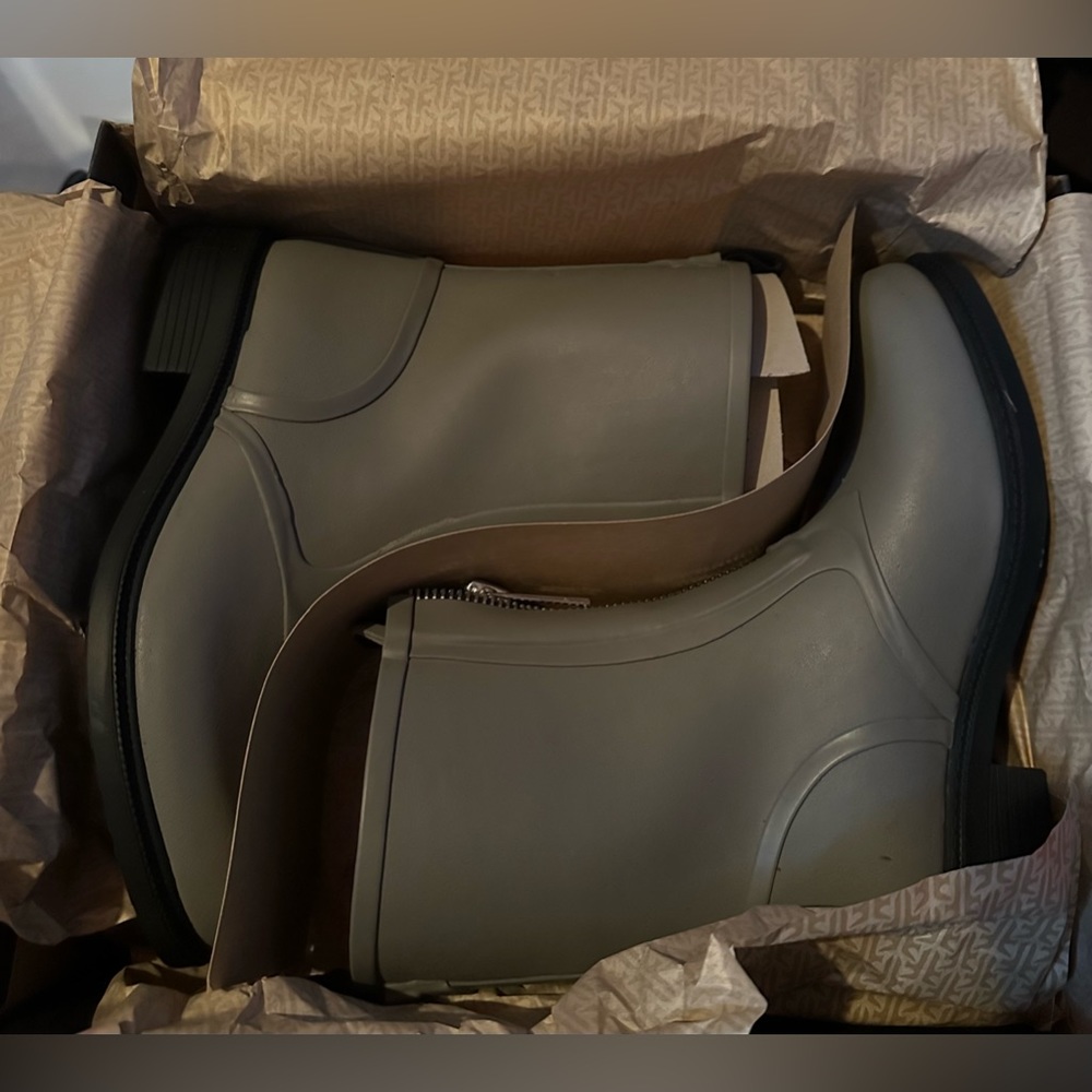 Brand new grey rain boots